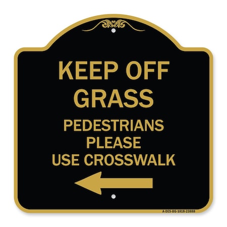Signmission Designer Series Sign Lawn Boss Sign Stake Kit, Black & Gold Aluminum Sign, 18" x 18", BG-1818-23888 A-DES-BG-1818-23888